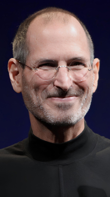 Steve Jobs in black t shirt